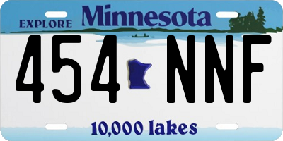 MN license plate 454NNF