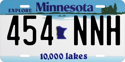MN license plate 454NNH
