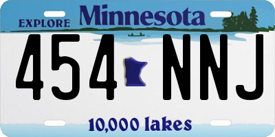 MN license plate 454NNJ
