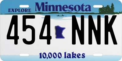 MN license plate 454NNK