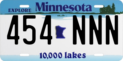 MN license plate 454NNN