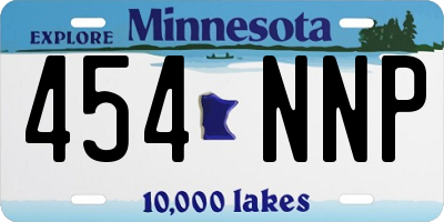MN license plate 454NNP