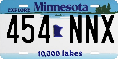 MN license plate 454NNX