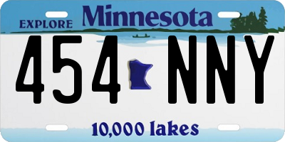 MN license plate 454NNY