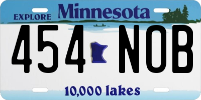 MN license plate 454NOB
