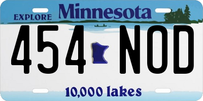 MN license plate 454NOD