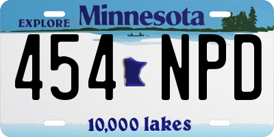 MN license plate 454NPD
