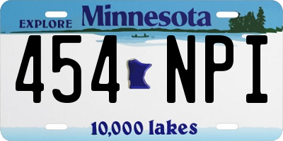 MN license plate 454NPI