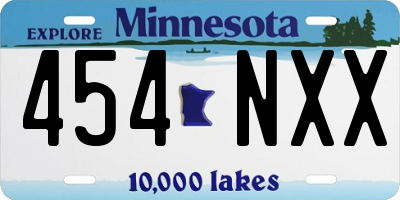 MN license plate 454NXX