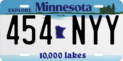 MN license plate 454NYY