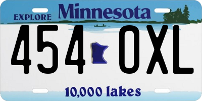 MN license plate 454OXL