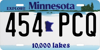 MN license plate 454PCQ
