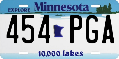 MN license plate 454PGA