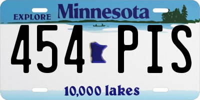 MN license plate 454PIS