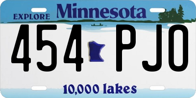 MN license plate 454PJO