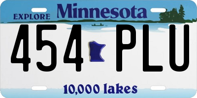 MN license plate 454PLU