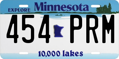 MN license plate 454PRM