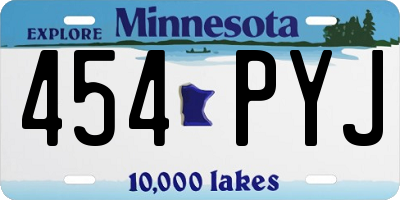 MN license plate 454PYJ
