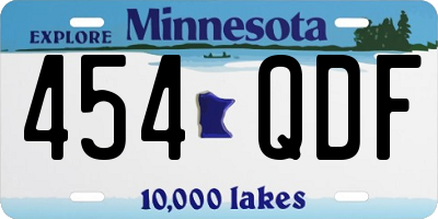 MN license plate 454QDF
