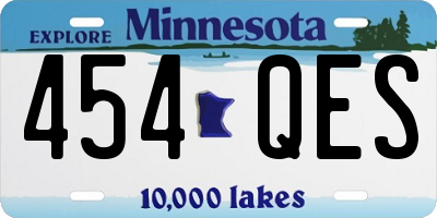 MN license plate 454QES