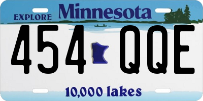 MN license plate 454QQE