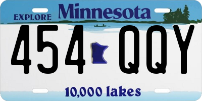 MN license plate 454QQY