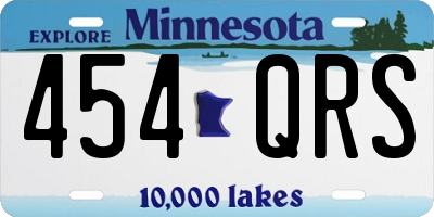 MN license plate 454QRS