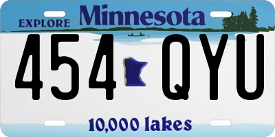 MN license plate 454QYU