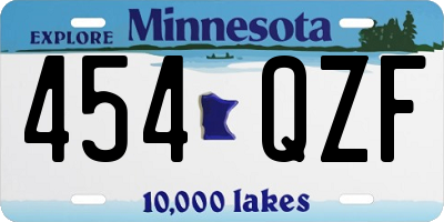 MN license plate 454QZF