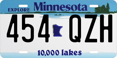 MN license plate 454QZH