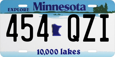 MN license plate 454QZI