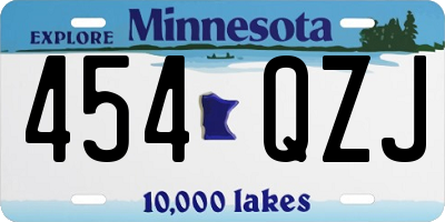 MN license plate 454QZJ