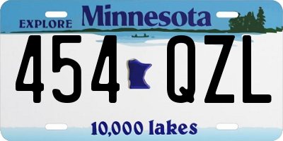 MN license plate 454QZL