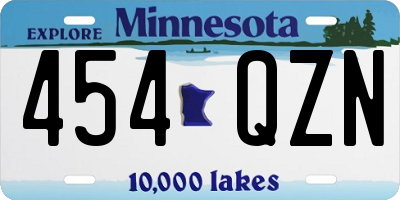 MN license plate 454QZN