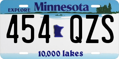 MN license plate 454QZS