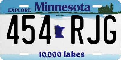 MN license plate 454RJG