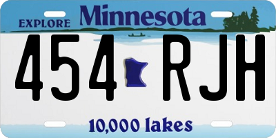 MN license plate 454RJH