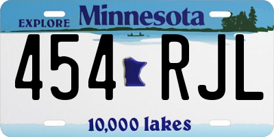 MN license plate 454RJL