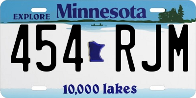 MN license plate 454RJM