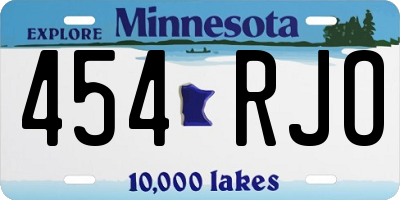 MN license plate 454RJO
