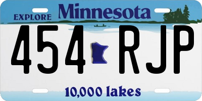 MN license plate 454RJP