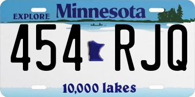 MN license plate 454RJQ