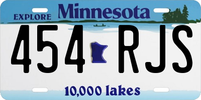 MN license plate 454RJS