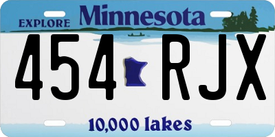 MN license plate 454RJX