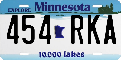 MN license plate 454RKA