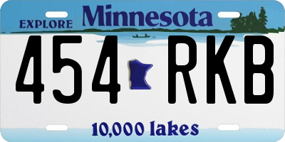 MN license plate 454RKB
