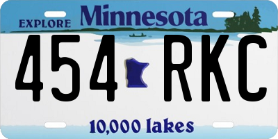 MN license plate 454RKC