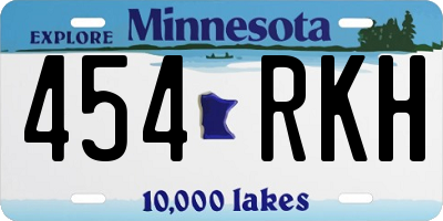 MN license plate 454RKH