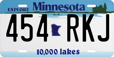 MN license plate 454RKJ