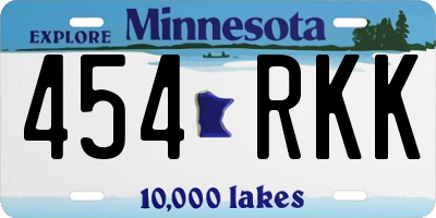MN license plate 454RKK
